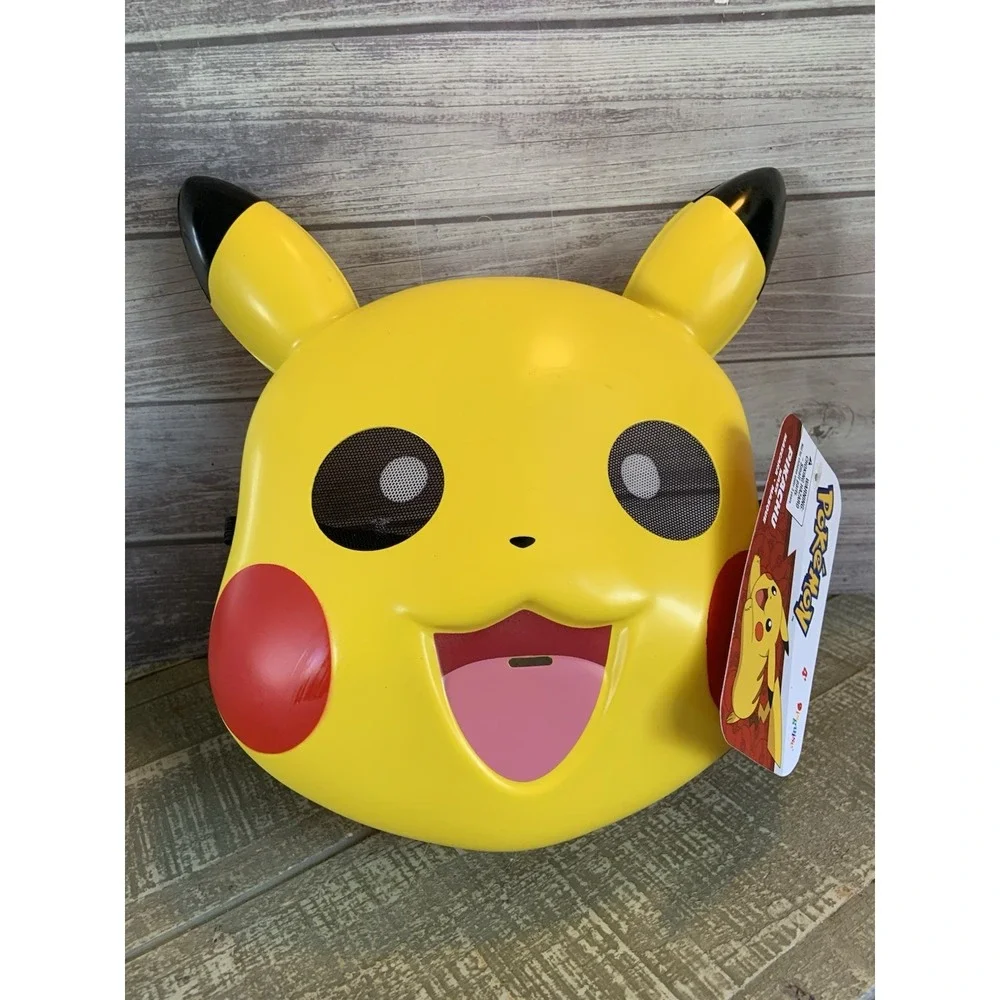 Pokémon Pikachu New Plastic Mask by Disguise 2019 Halloween With Strap NWT‎